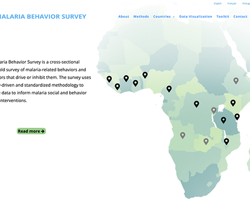 Homepage of the Malaria Behavior Survey