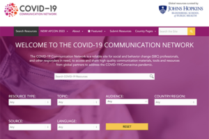 Homepage of the COVID-19 Communication Network