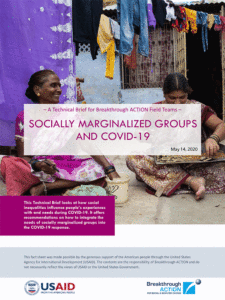 Socially Marginalized Groups and COVID-19 Technical Brief