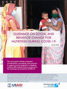 Guidance on Social and Behavior Change for Nutrition during COVID-19 Technical Brief