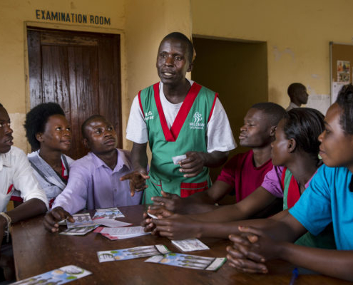 Ugandan youth club meets to discuss sex education and family planning methods