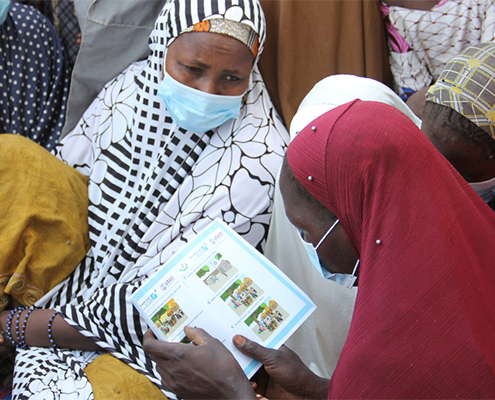 Women at a user-testing session in Niger