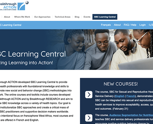 SBC Learning Central homepage