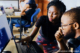 People working together at a computer
