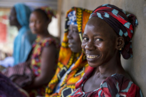 Women wait to receive sexual reproductive health services and counseling at a mobile clinic in rural Senegal