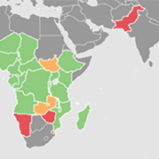 Screenshot showing Africa on the Insecticide-Treated Net (ITN) Access and Use Report interactive website