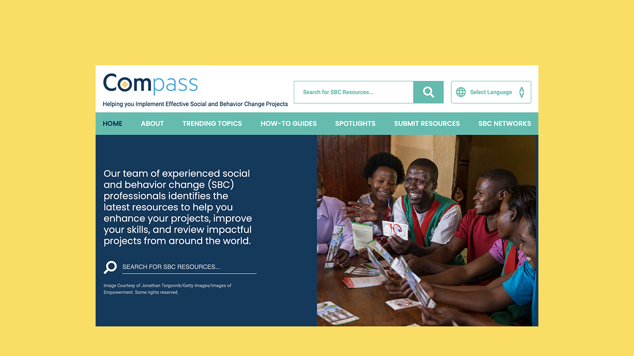 The Compass homepage