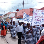 People march in Tanzania in solidarity for gender equality and reproductive rights