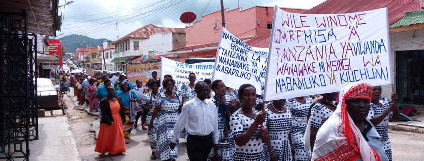 People march in Tanzania in solidarity for gender equality and reproductive rights