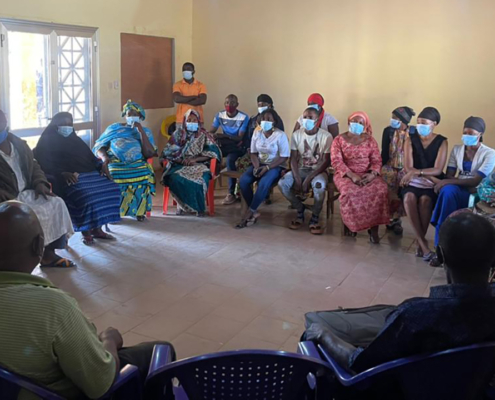 COVID-19 community meeting in Guinea