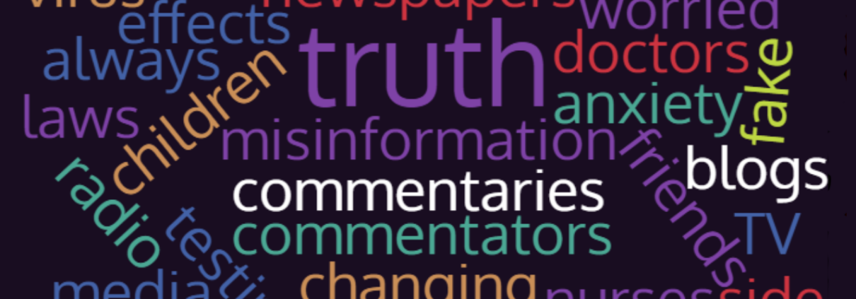 Word cloud about misinformation and rumors during health emergencies