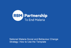 Cover page of a national malaria SBC strategy document