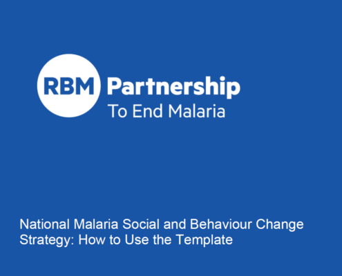 Cover page of a national malaria SBC strategy document