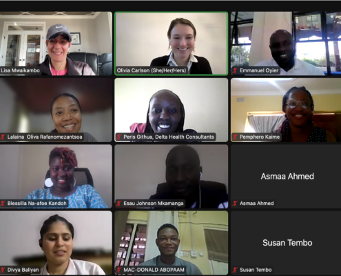 A screen capture of participants on Zoom.