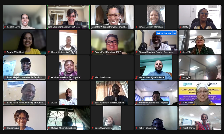 A screen capture of Know, Care, Do session participants on Zoom.