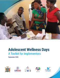 Cover page of a toolkit for health practitioners implementing adolescent wellness days.