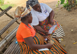 Two women talking in Liberia