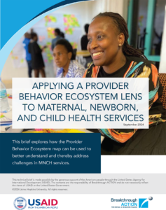 Applying a Provider Behavior Ecosystem Lens to MNCH Services