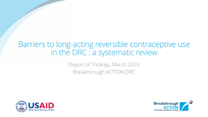 Barriers to long-acting reversible contraceptive use in the DRC