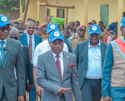 Officials walking in the DRC