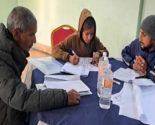 Three workshop participants in Nepal