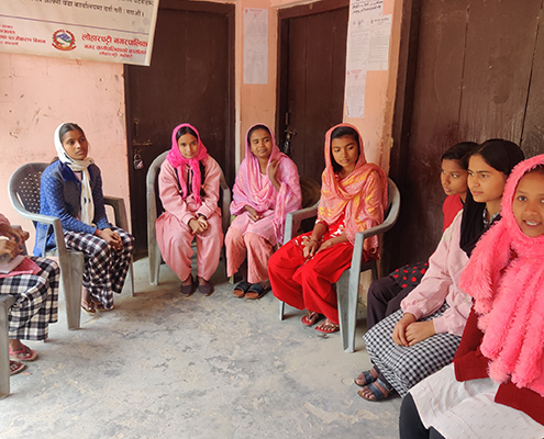 Girls in Nepal gather to discuss reducing child, early, and forced marriage