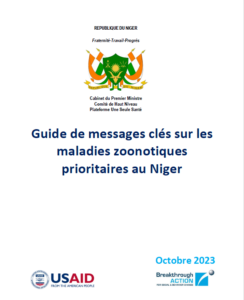 Cover of the Key Message Guide for PZDs in Niger