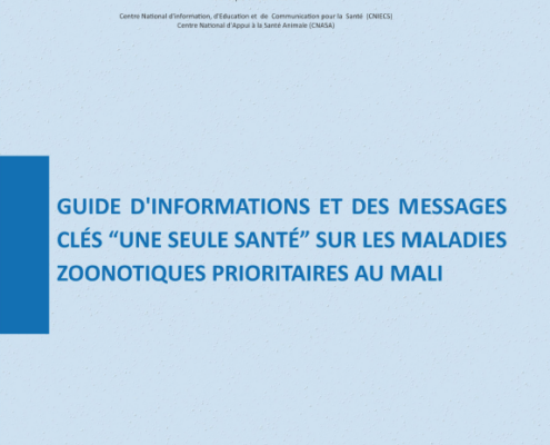 Cover of the One Health Information and Key Messages Guide for PZDs in Mali